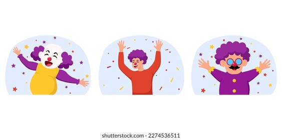 Flat Bundle April Fools Design Illustration