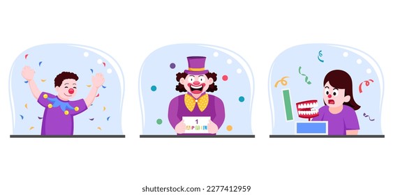 Flat Bundle April Fools Design Illustration