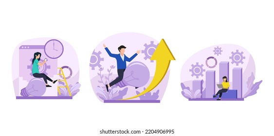 Flat Bundle Business Design Illustration
