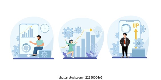 Flat Bundle Business Design Illustration