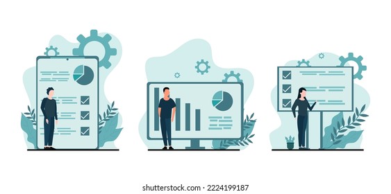 Flat Bundle Business Design Illustration