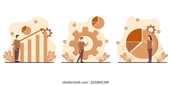 Flat Bundle Business Design Illustration