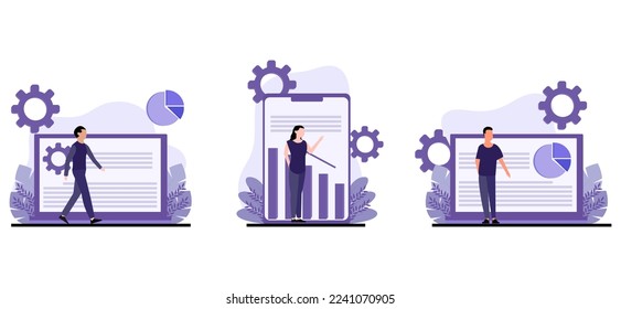 Flat Bundle Business Design Illustration