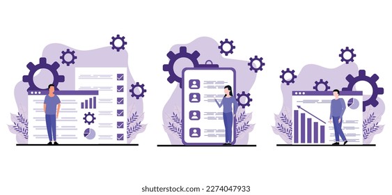 Flat Bundle Business Design Illustration