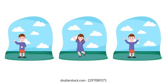 Flat Bundle Children's Day Design Illustration