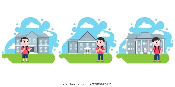 Ilustración de diseño del Día de los Niños con un paquete plano