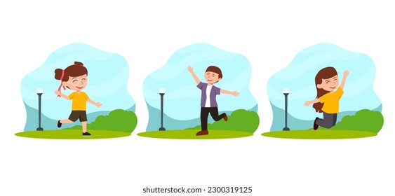 Flat Bundle Children's Day Design Illustration