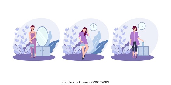 Flat Bundle Fashion Design Illustration