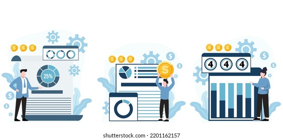 Flat Bundle Finance Design Illustration