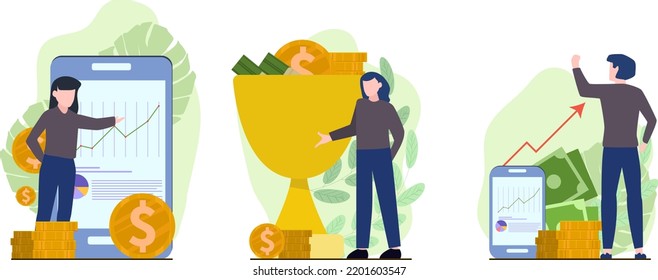 Flat Bundle Finance Design Illustration