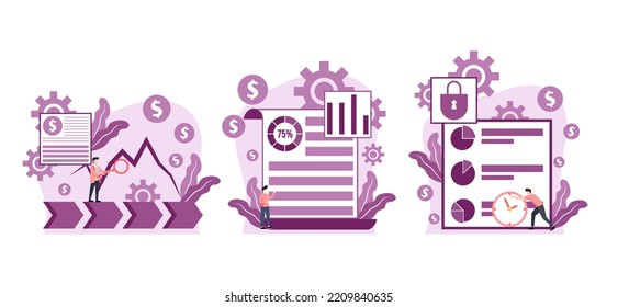 Flat Bundle Finance Design Illustration