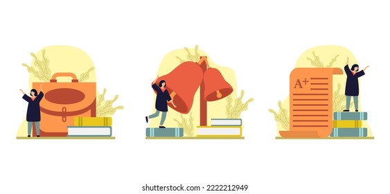 Flat Bundle Graduation Design Illustration