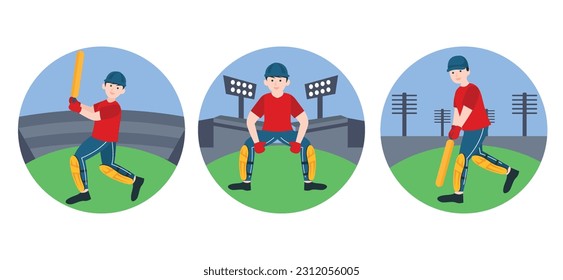 Illustration zum Sportdesign im Flachpaket