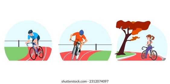 Flat Bundle Sport Design Illustration