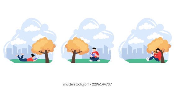 Flat Bundle Weekend Activity Design Illustration