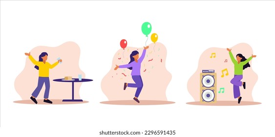 Flat Bundle Weekend Activity Design Illustration