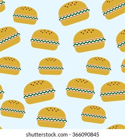 Flat burgers seamless back pattern