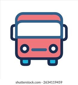 Flat bus icon modern illustration design concept isolated