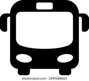 Flat bus icon as symbol of travel and tourism