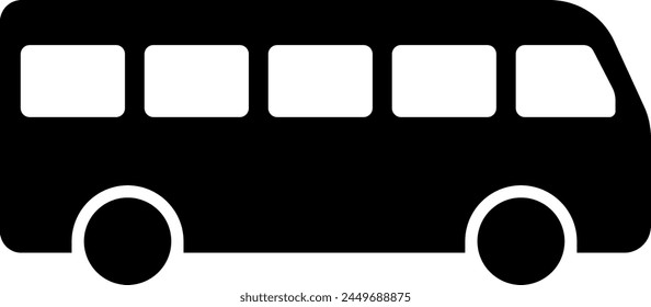 Flat bus icon as symbol of travel