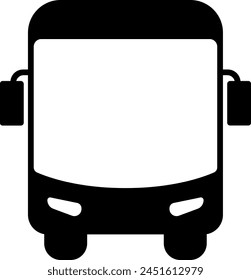 Flat bus icon as symbol for web page design of travel and tourism