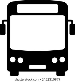 Flat bus icon as symbol for web page design of city passenger transport