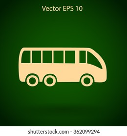 Flat bus icon. Vector.