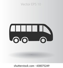 Flat bus icon. Vector.