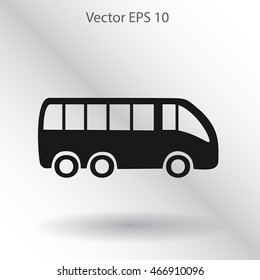 Flat bus icon. Vector.