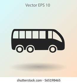 Flat bus icon. Vector.