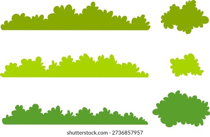 flat bush colection. minimalist vector bushes