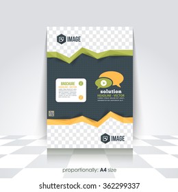 Flat Business A4 Flyer and Brochure. Catalog Cover, Corporate Leaflet and Background Design