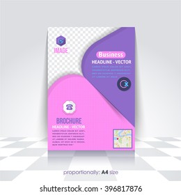 Flat Business A4 Flyer and Brochure. Catalog Cover, Corporate Leaflet Template and Background Design
