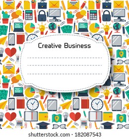 Flat Business Background. Colorful template for you design, web and mobile applications. 