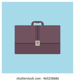 Flat Business briefcase icon. Flat icon modern design style vector illustration concept.