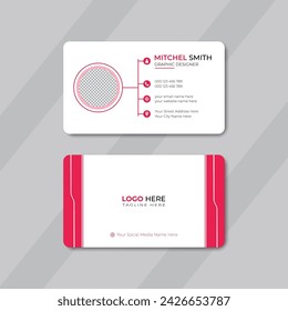 Plantilla de diseño de tarjeta de visita plana
