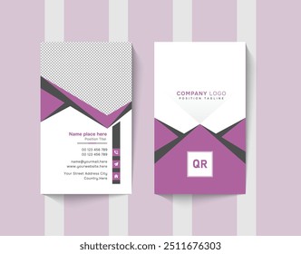 Flat business card design template