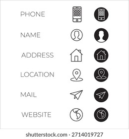 Icono de tarjeta de visita plana para uso Corporativa