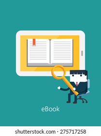 Flat Business character Series.business ebook concept 