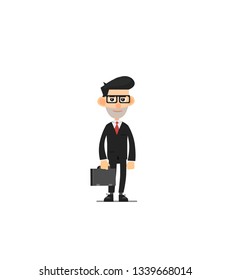 Flat Business Character Standing for Infographic Animation