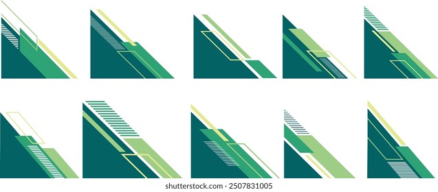 Flat Business Corner Vector Art
