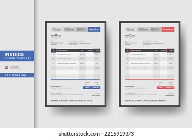 Flat Business Creative Minimal Invoice Design