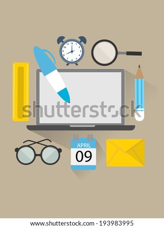 flat business and finance element set
