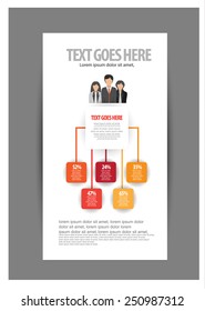 flat business flyer design. vector
