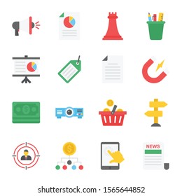 Flat business icon set , business icon set isolated