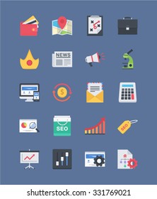 Flat Business Icons 