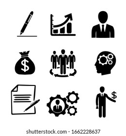 flat business icons. Vector EPS 10