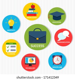 Flat Business Infographic Background 
