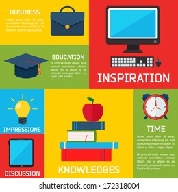 Flat Business Infographic Background 