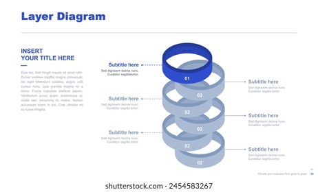 Flat business infographic diagram vector slide presentation template